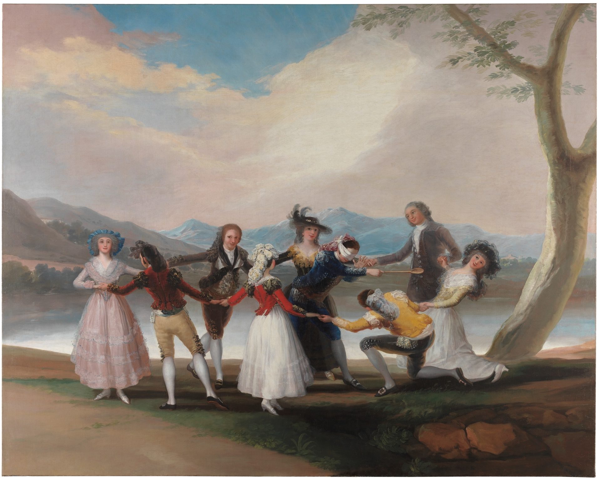 Francisco de Goya y Lucientes, Blind Man's Buff, 1788, oil on canvas, 350 x 269 cm, Madrid, Museo del Prado.
